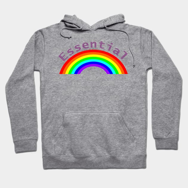 Rainbow Essential Hoodie by ellenhenryart